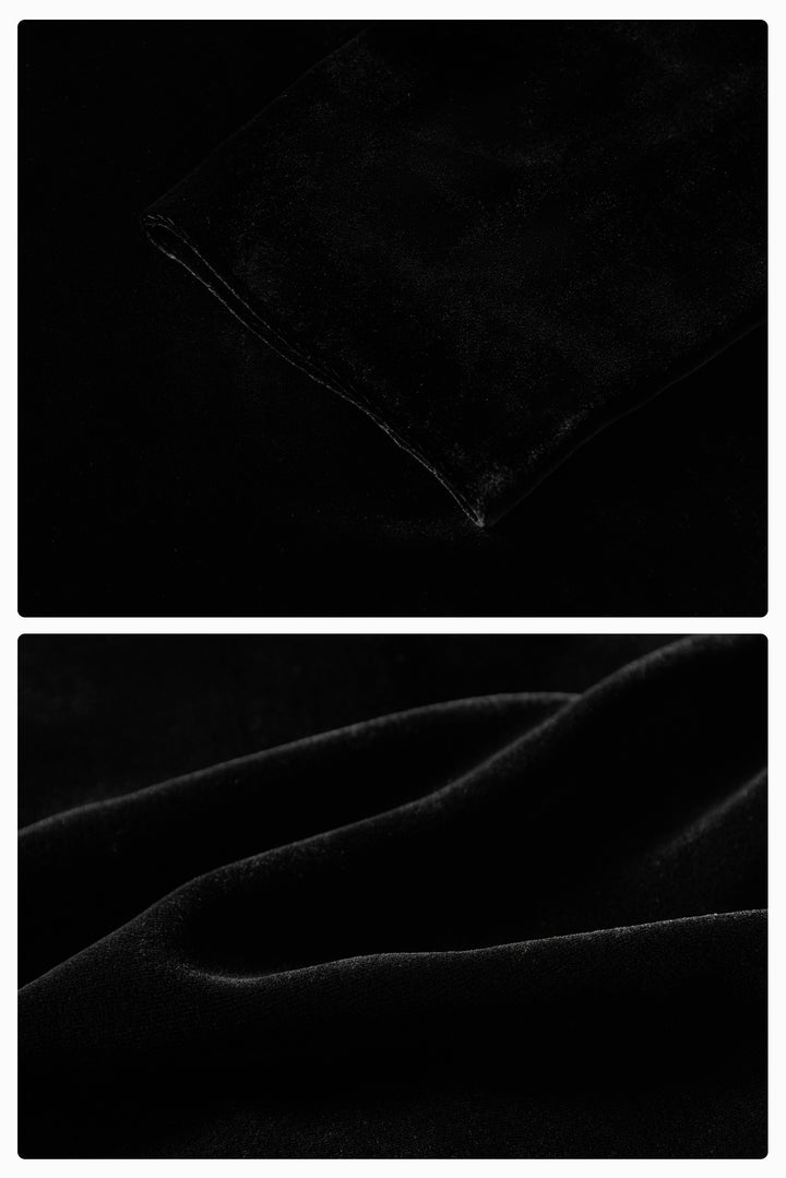 PAJA Summer Shimmer Silk Velvet Sailor Collar Bow Cropped Top