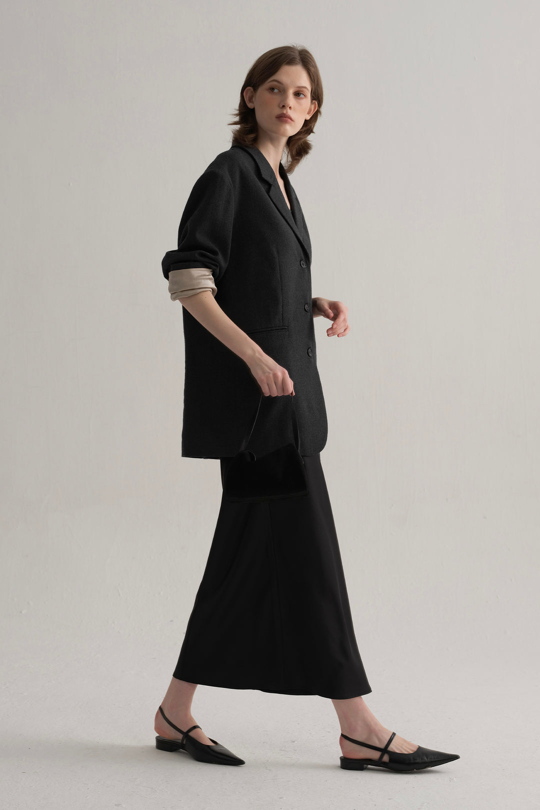 PAJA Farm Edit Classic Wool Blazer - Grey