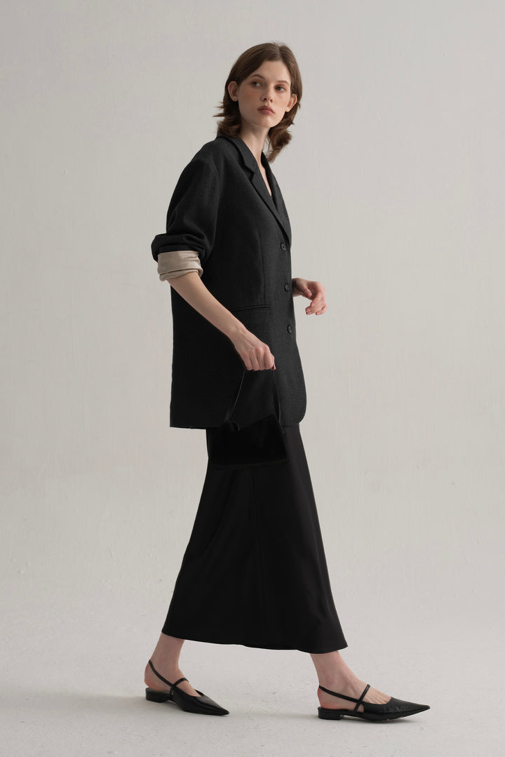 PAJA Farm Edit Classic Wool Blazer - Grey