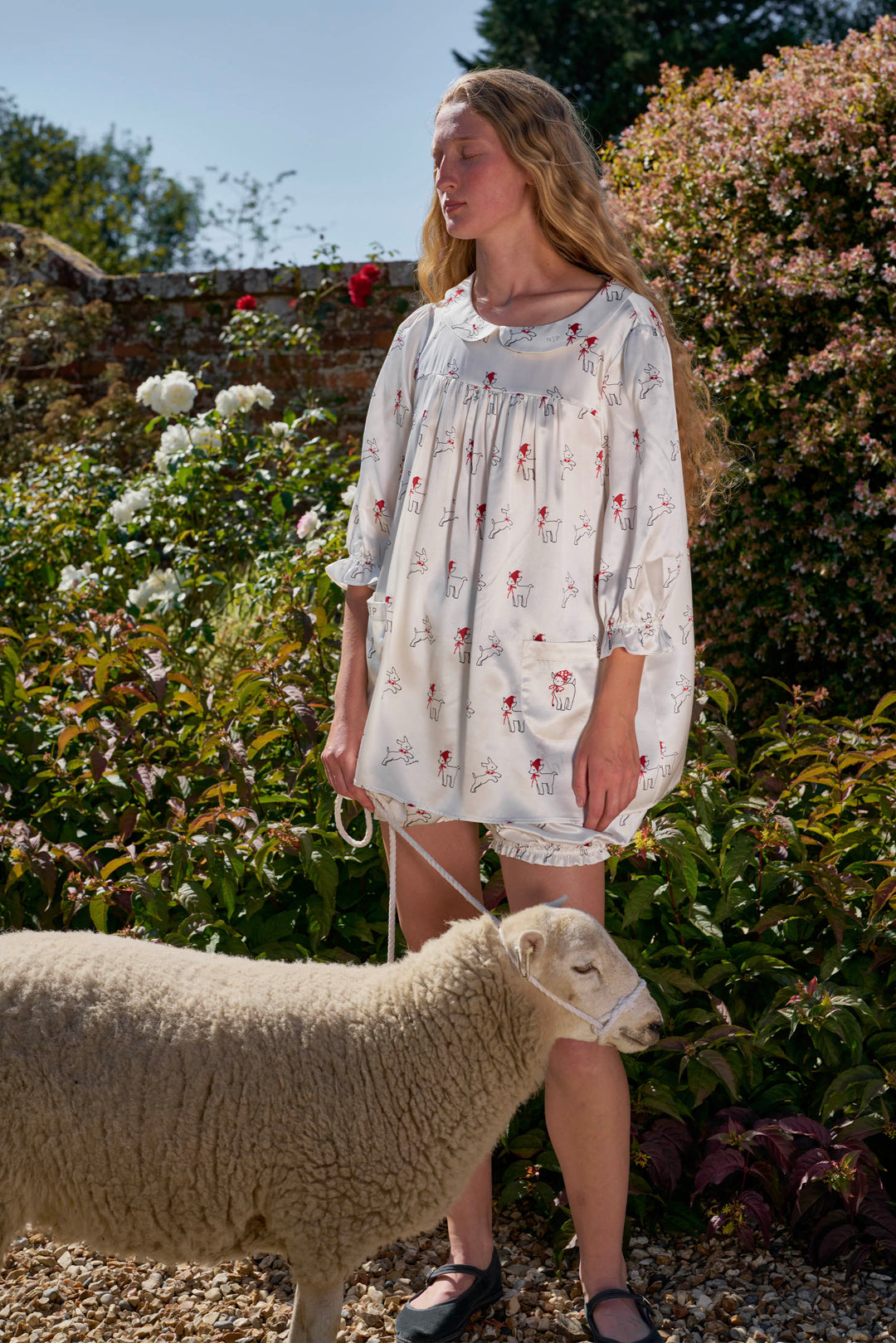 Bubbie 22 Momme Silk Peter Pan Collar Short Pajama Set