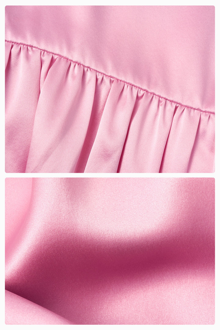 My Party 22 Momme Silk Strapless Bow Dress
