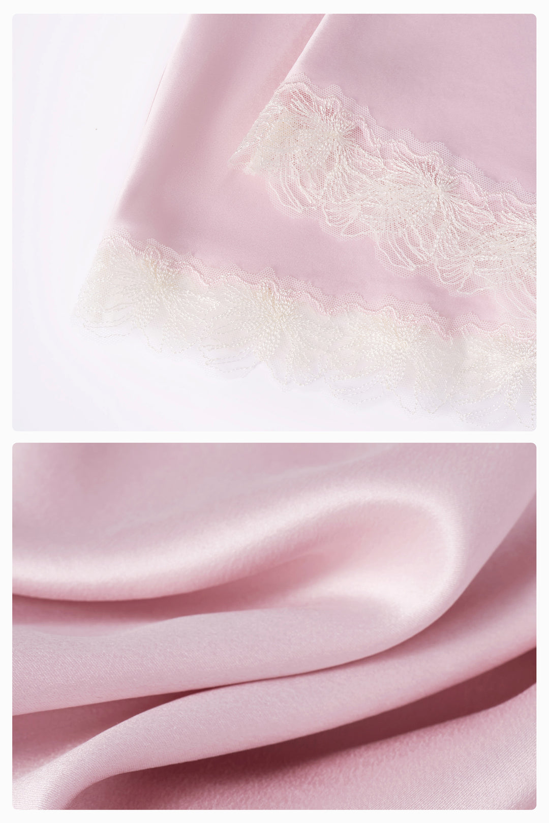 PAJA Bias-Cut 25 Momme Silk Crepe Satin Lace-Trim Skirt
