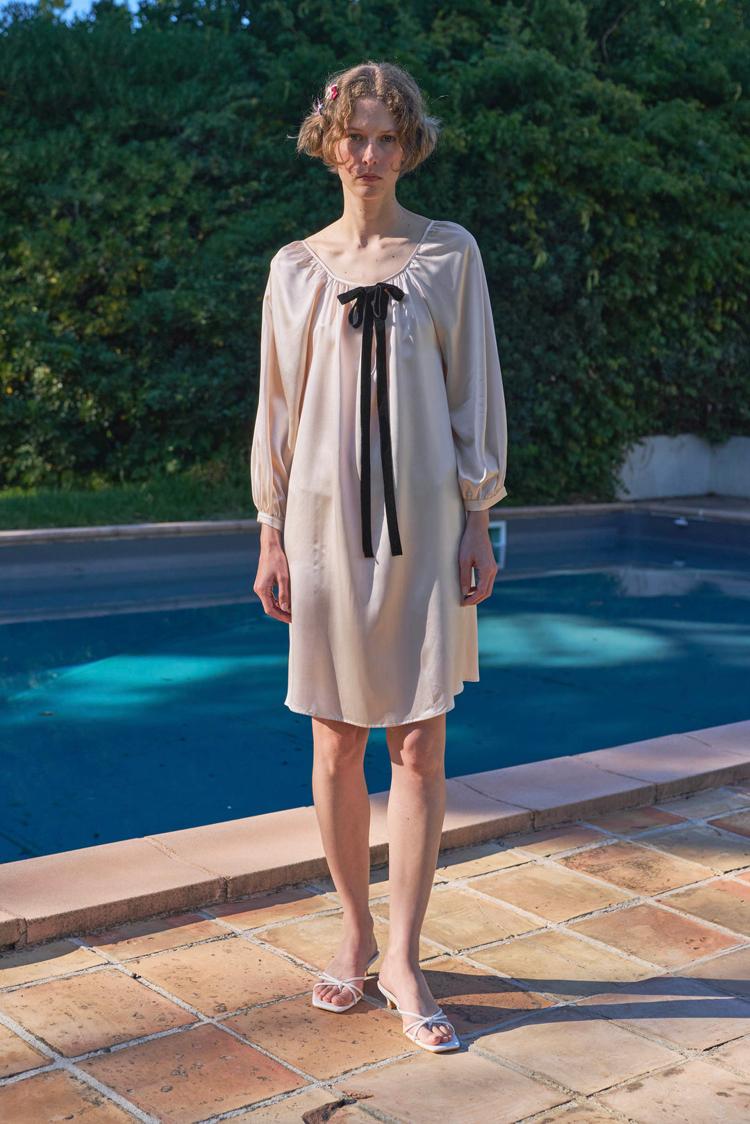 My Party 22 Momme Silk Bow Robe