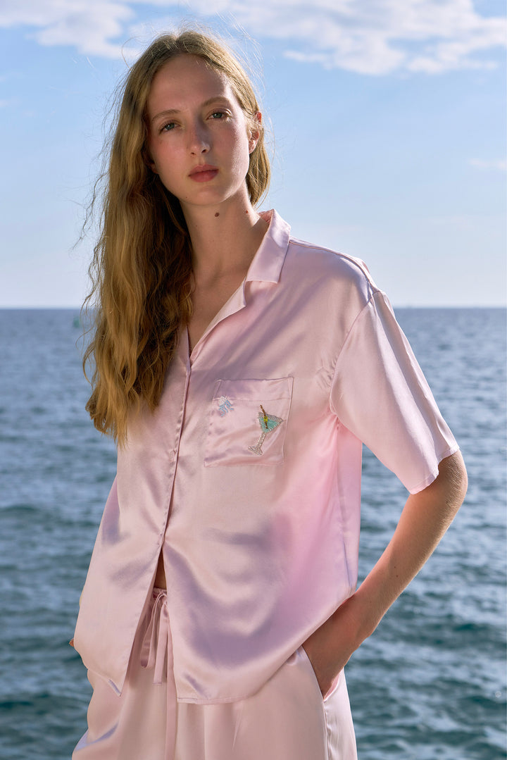 PAJA Beaded Summer Escapes Blouse - Pink