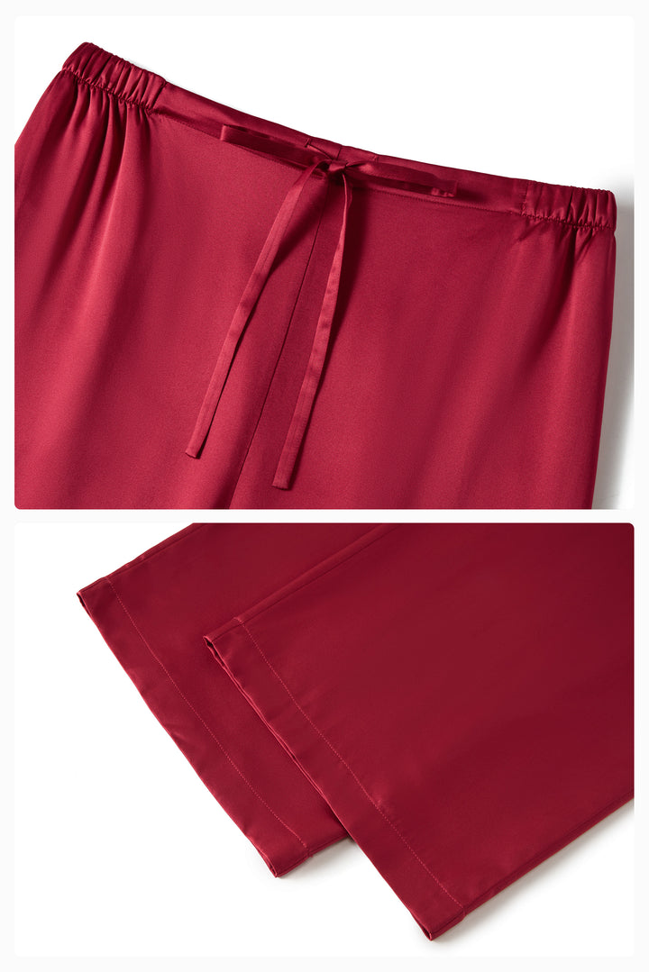 VEGA Men’s 22mm Mulberry Silk Pajama Set-Silk Pajamas Long Set-Not Just Pajama