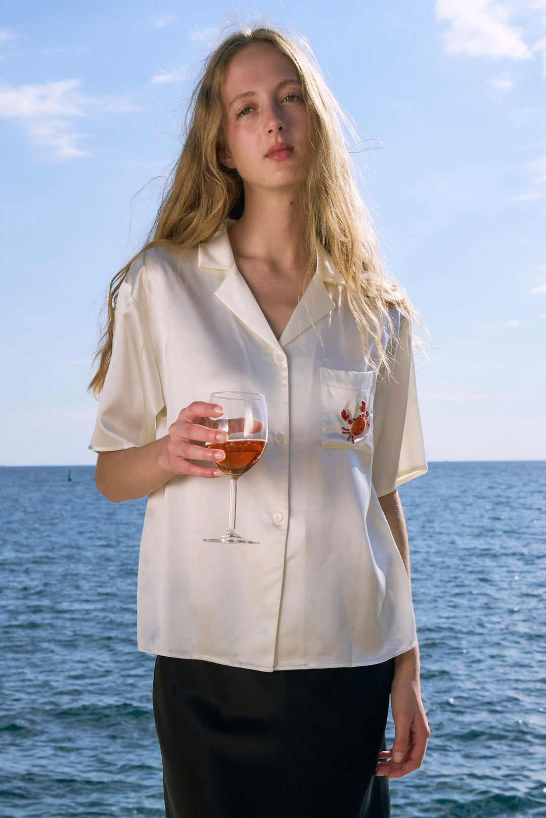 PAJA Beaded Summer Escapes Blouse - White