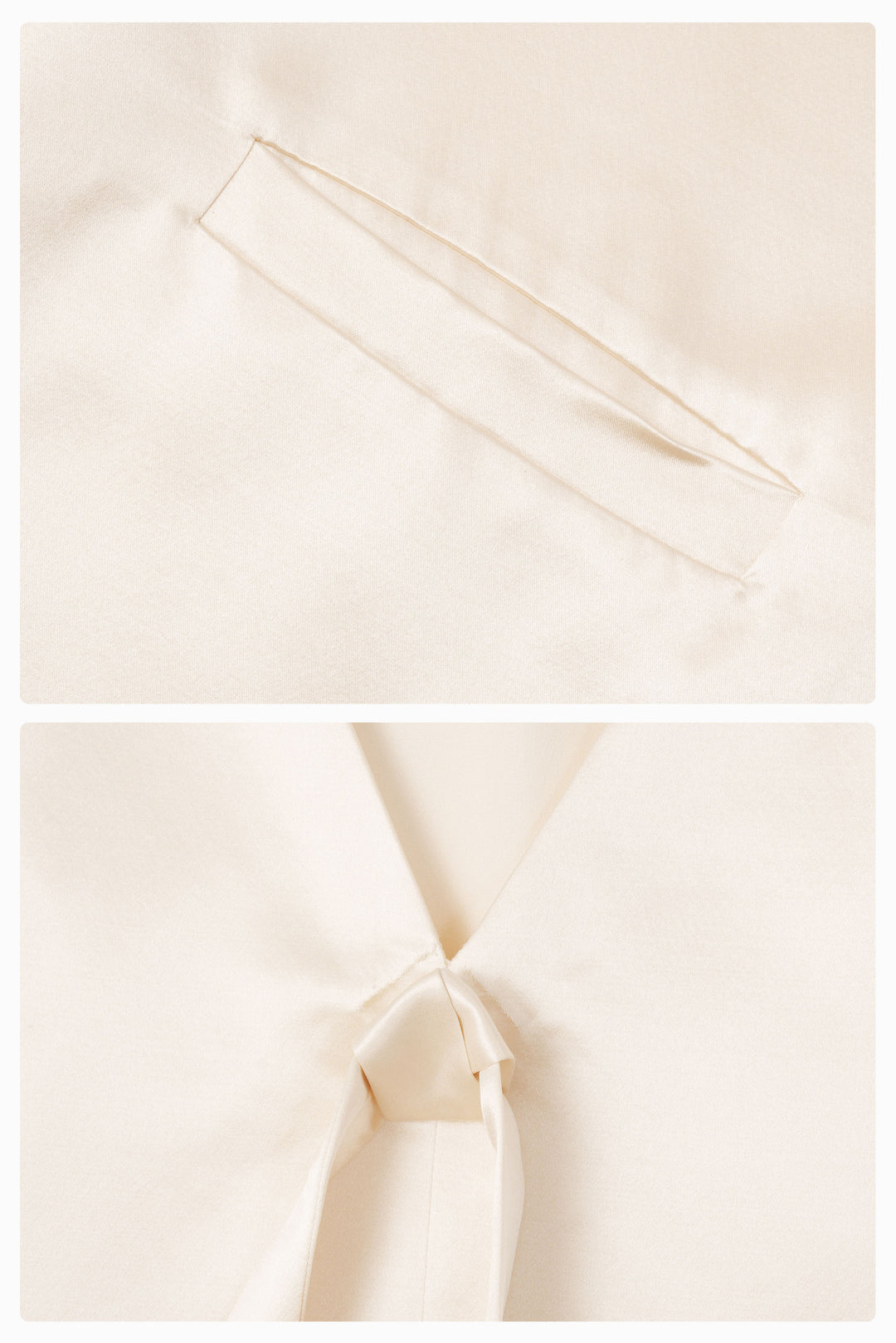 My Party 35 Momme Silk Wool Open-Back Bow Dress