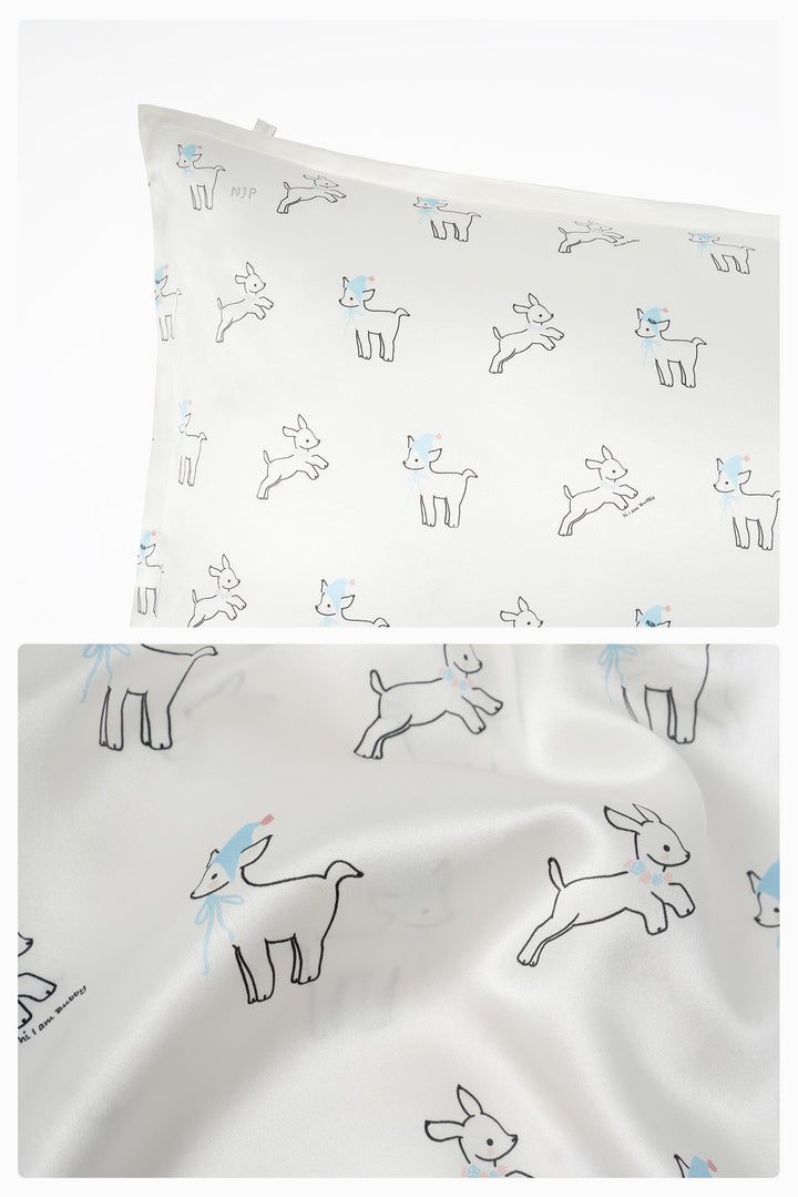 Bubbie 22 Momme Silk Printed Rhinestone Pillowcase