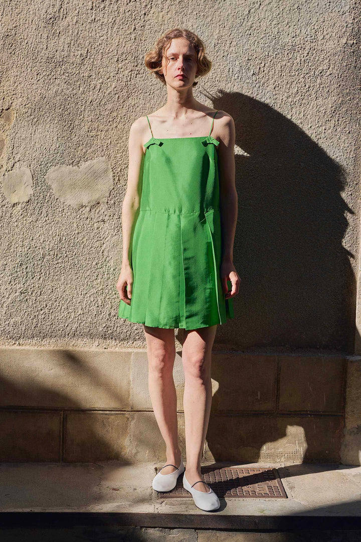 PAJA Out After Brunch Mulberry Silk Pleated Slip Dress with Adjustable Straps in 100% mulberry silk by Not Just Pajama - image 19