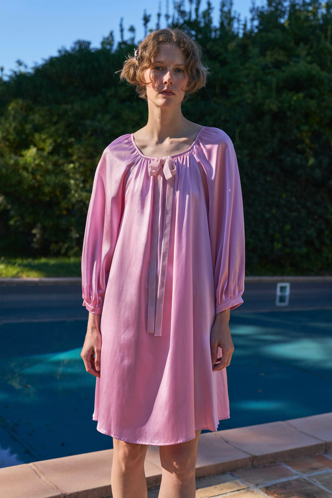 My Party 22 Momme Silk Bow Robe
