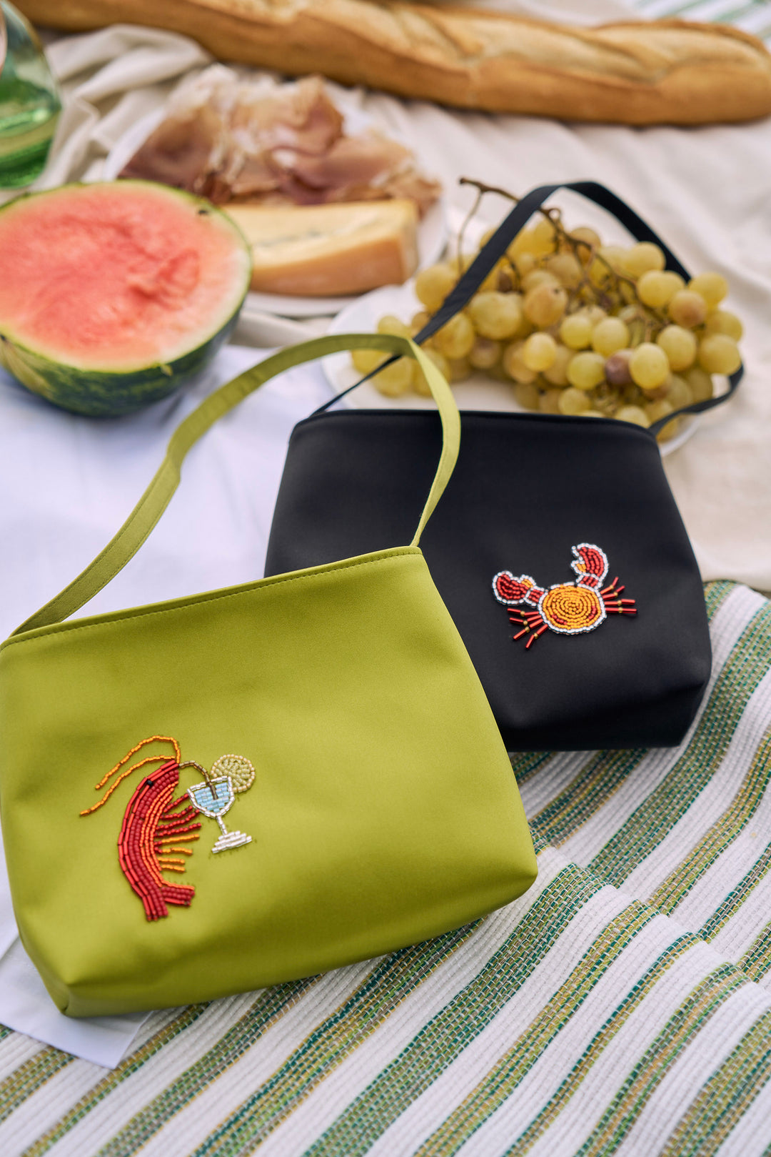 PAJA Beaded Summer Escapes Silk Handbag - Green