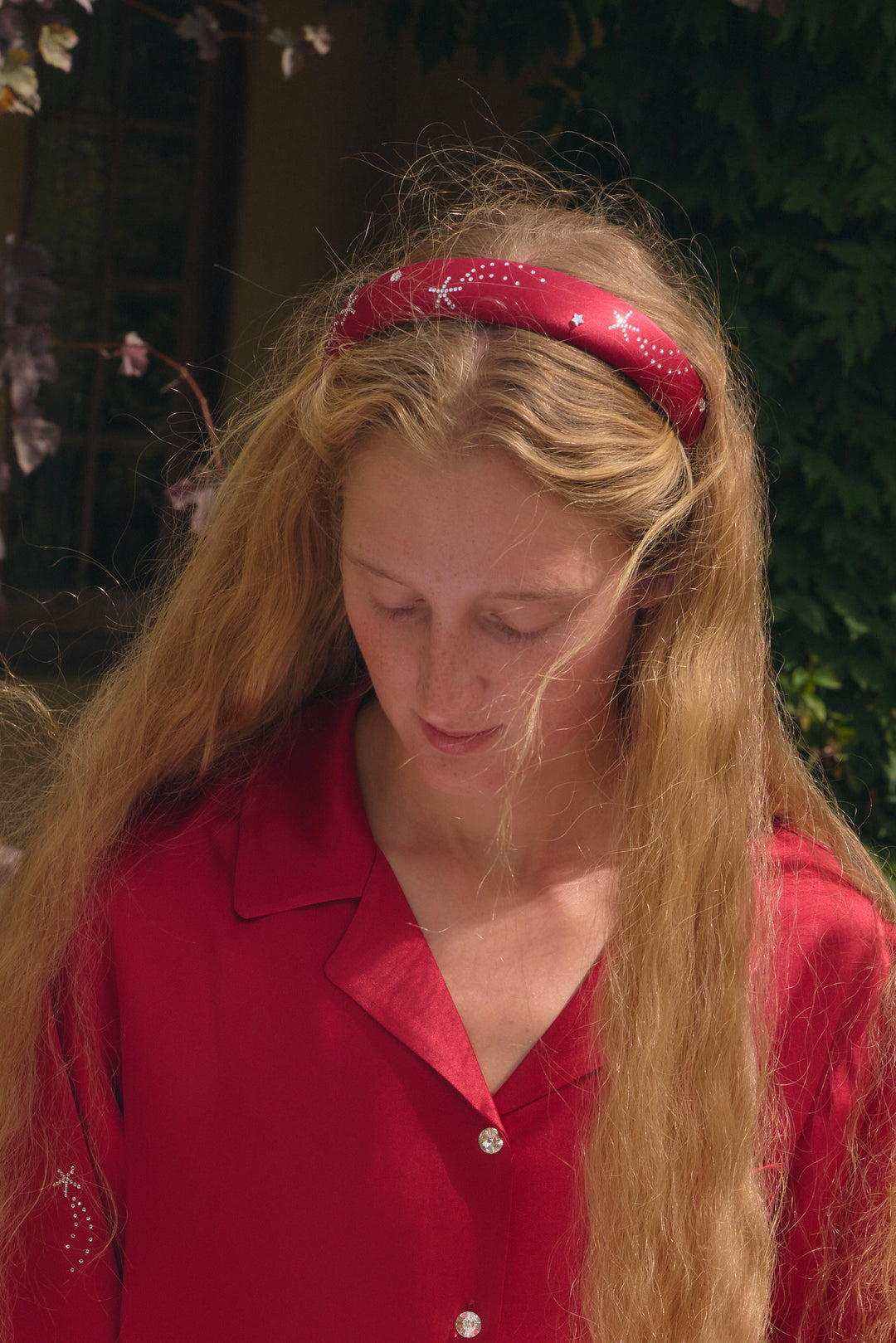 VEGA Women’s 22mm Mulberry Silk Crystal Padded Headband-Silk Accessories-Not Just Pajama