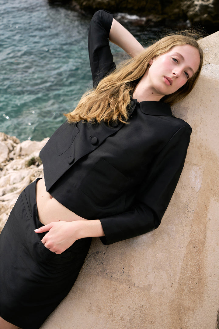 PAJA Berries Dupion Silk Women's Jacket - Midnight Black