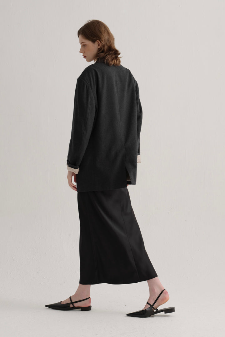 PAJA Farm Edit Classic Wool Blazer - Grey