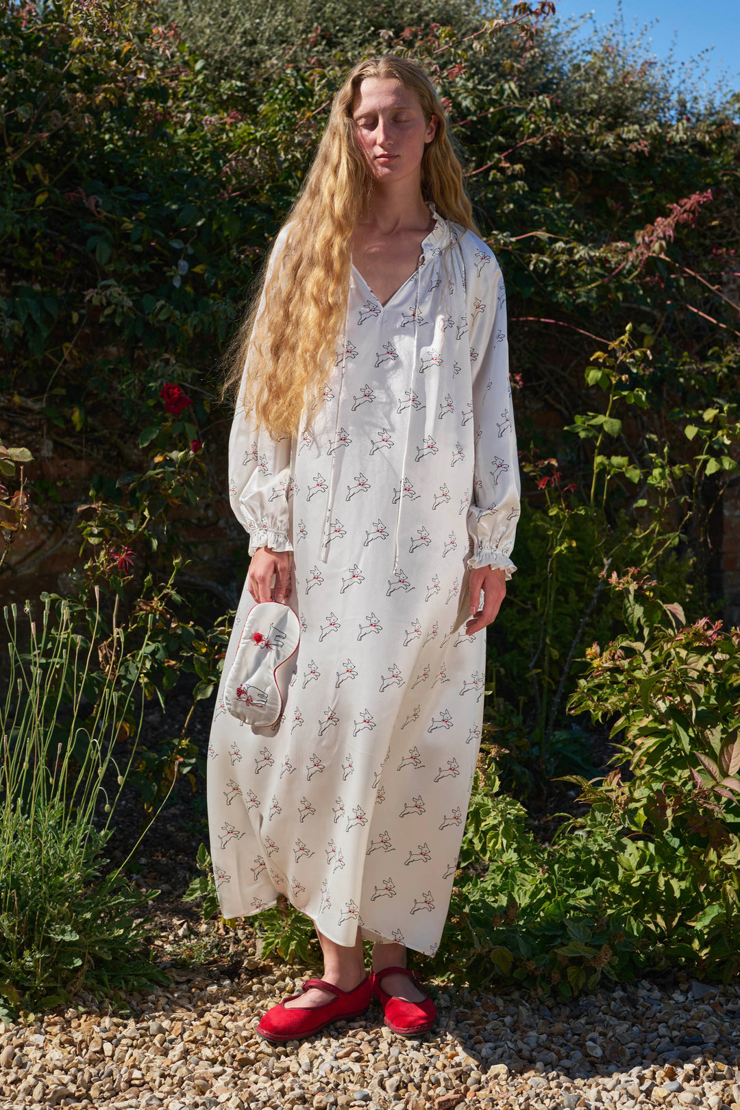 Bubbie 22 Momme Silk Printed Long Robe