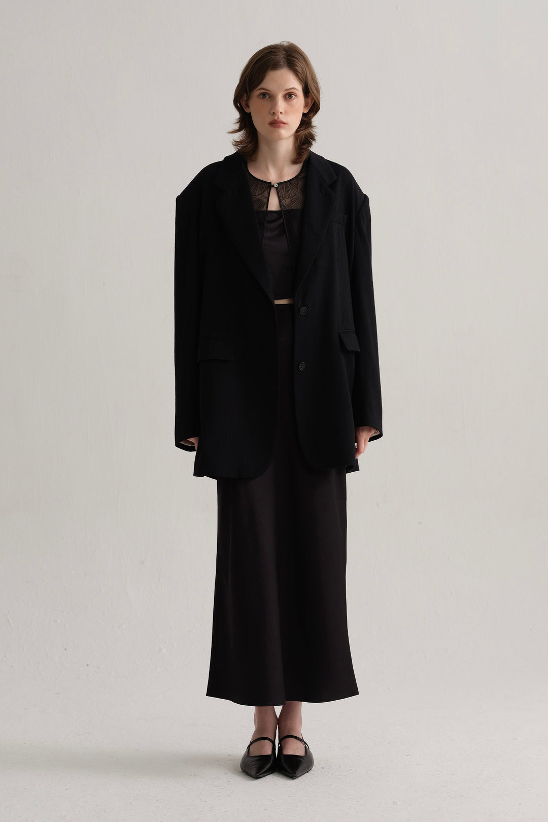 PAJA Farm Edit Classic Wool Blazer - Black