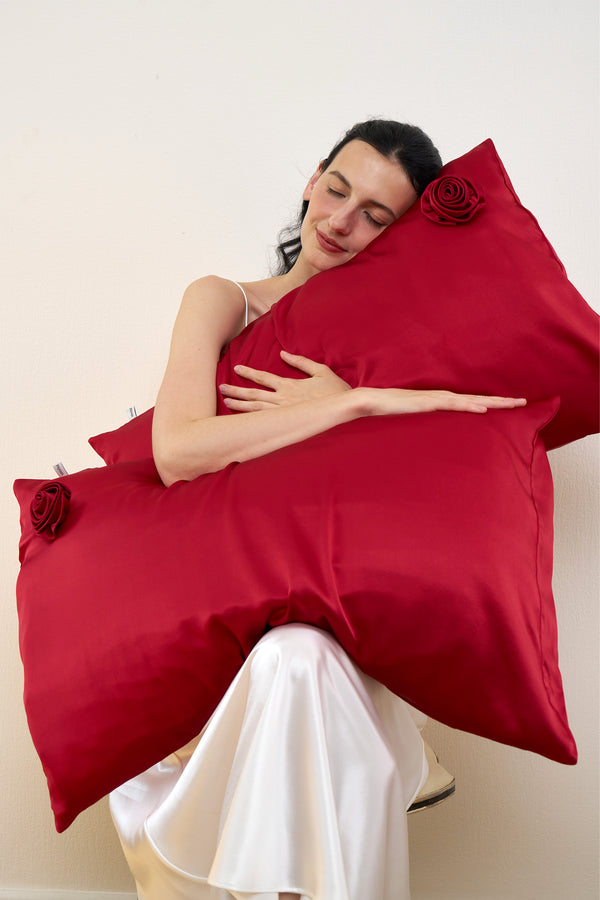 Tuscan Sun Silk Rose Pillowcase