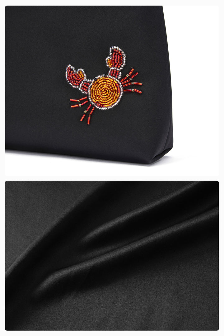 PAJA Beaded Summer Escapes Silk Handbag - Black