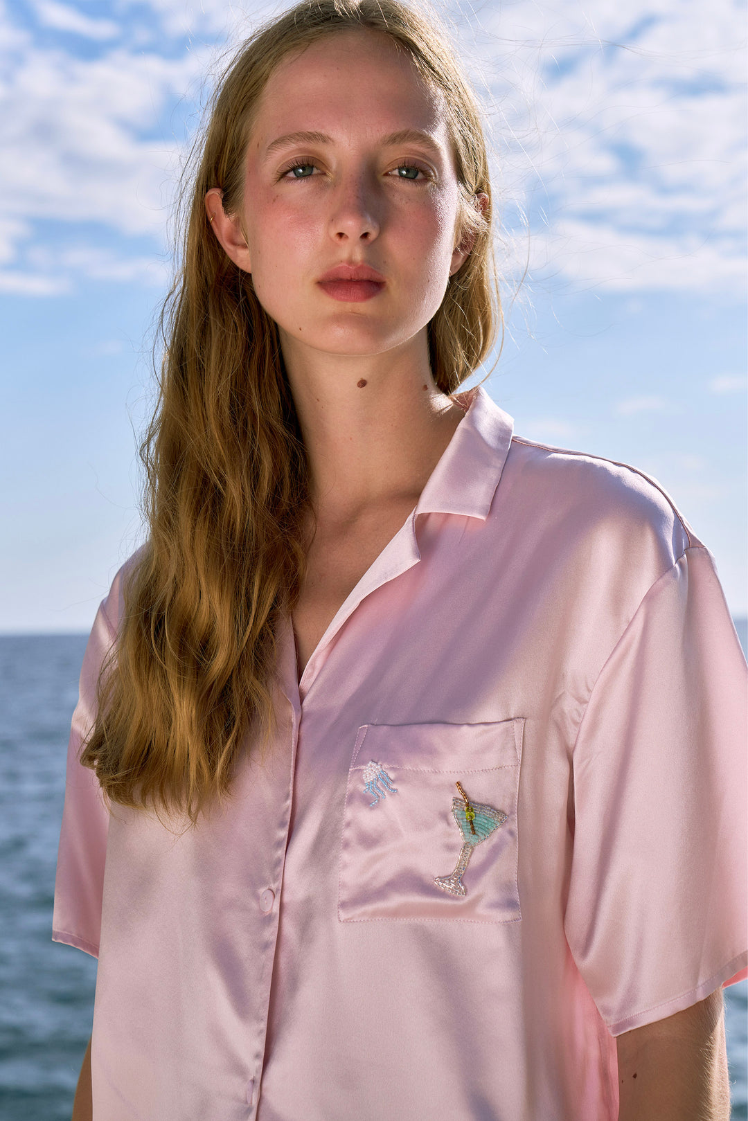 PAJA Beaded Summer Escapes Blouse - Pink