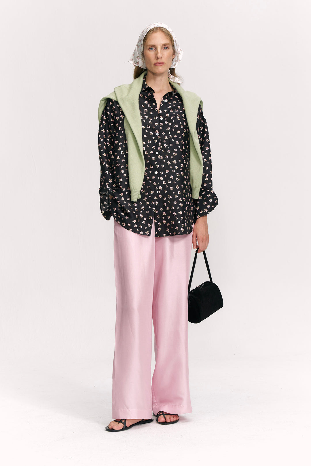 PAJA Farm Edit Dupion Silk Wide-Leg Trousers - Pink