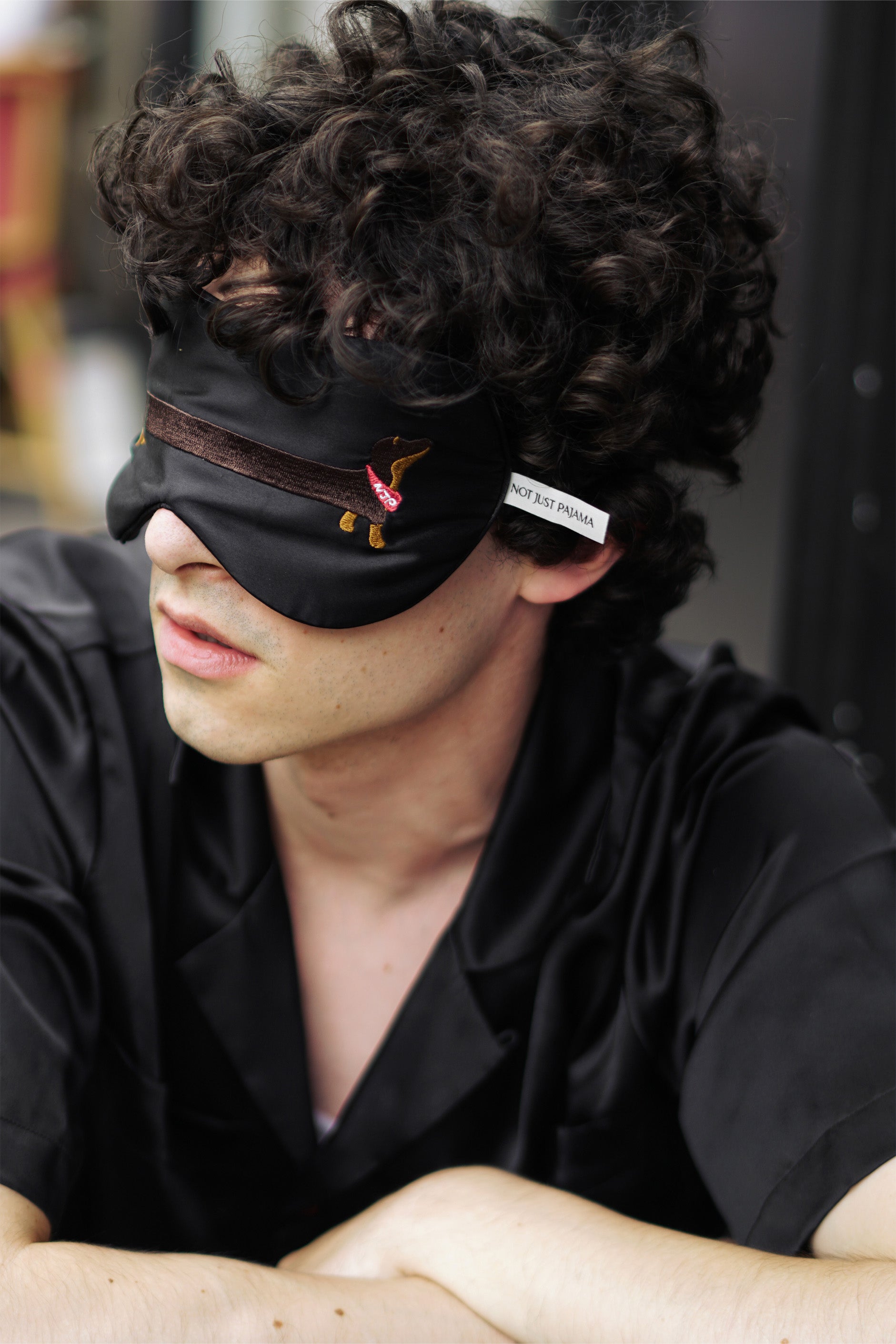 Dachshund Dream Silk Sleep Mask | Mulberry Silk Eye Mask – Not