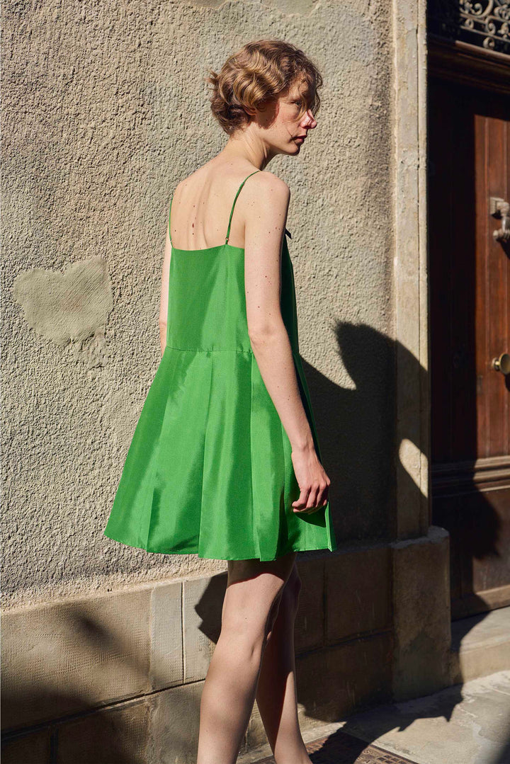 PAJA Out After Brunch Mulberry Silk Pleated Slip Dress with Adjustable Straps in 100% mulberry silk by Not Just Pajama - image 16
