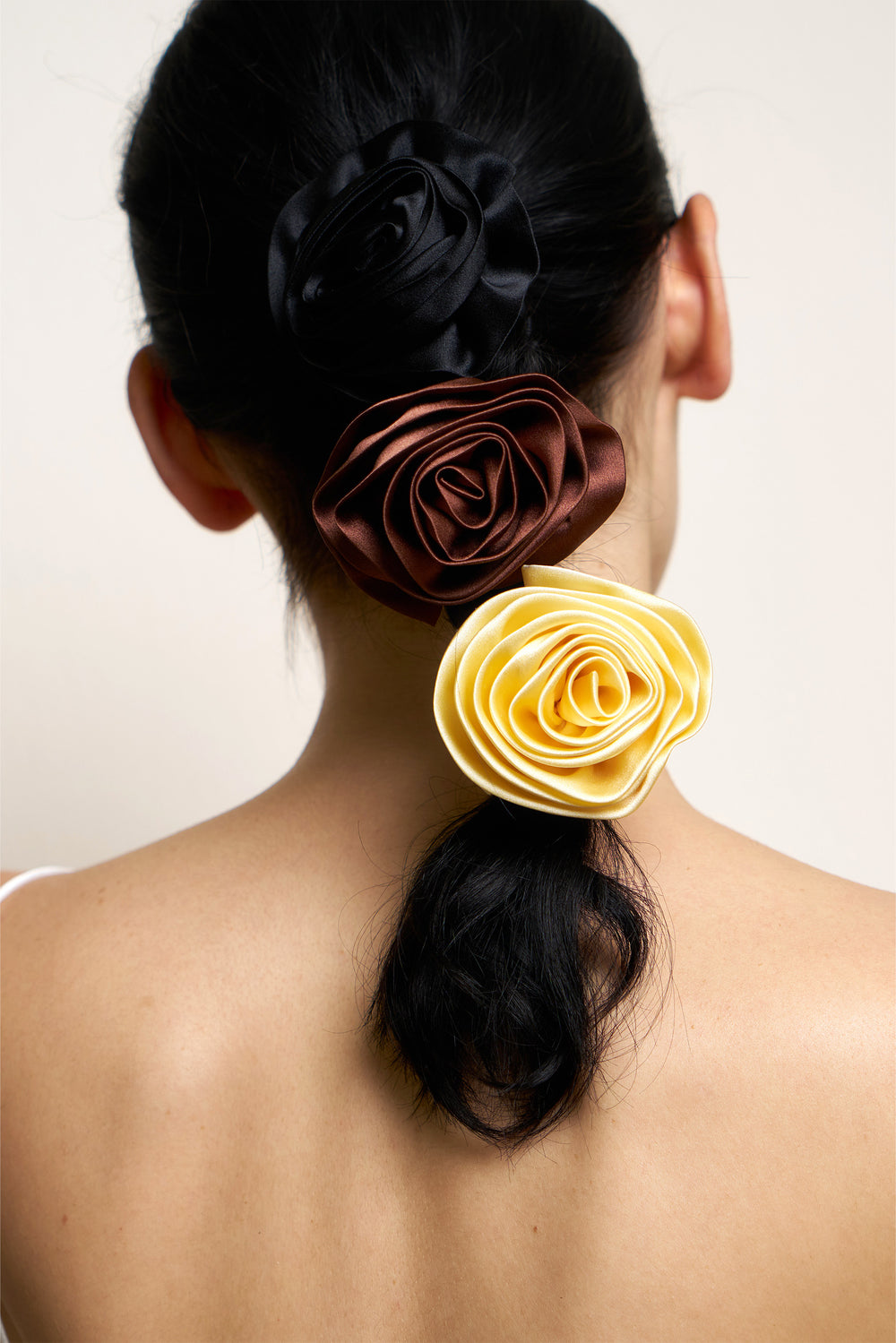 Tuscan Sun Silk Rose Scrunchie-Silk Accessories-Not Just Pajama