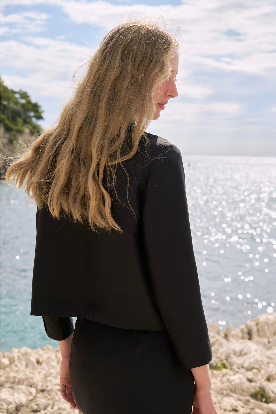 PAJA Berries Dupion Silk Women's Jacket - Midnight Black