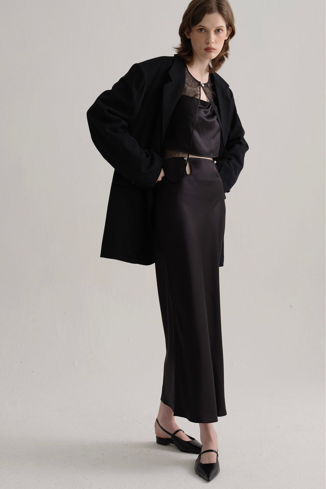 PAJA Farm Edit Classic Wool Blazer - Black