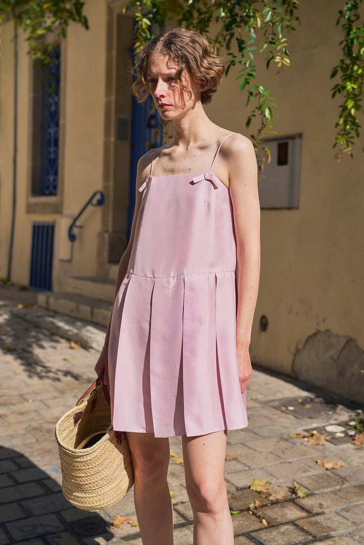 PAJA Out After Brunch Mulberry Silk Pleated Slip Dress with Adjustable Straps in 100% mulberry silk by Not Just Pajama - image 6