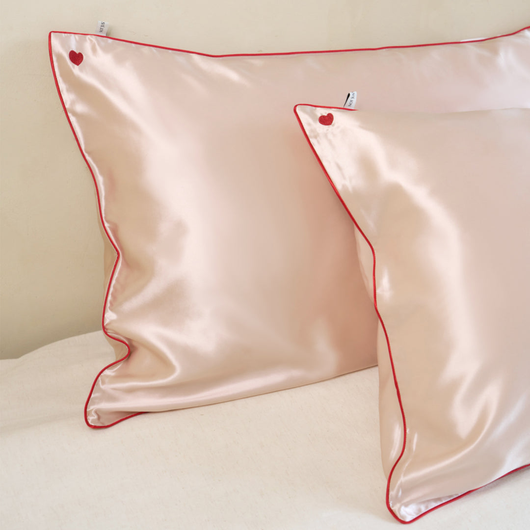 Cupid Heart Silk Pillowcase