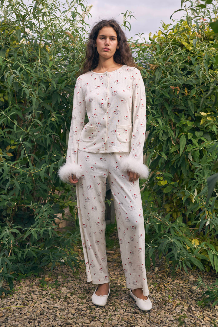 Kiki Cat Wool Silk Knit Top and Pants