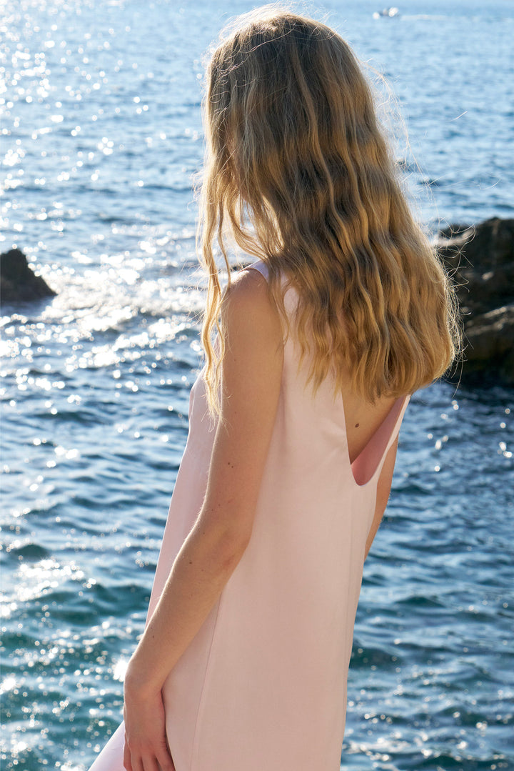 PAJA Beaded Summer Escapes Silk Sleeveless Dress - Pink