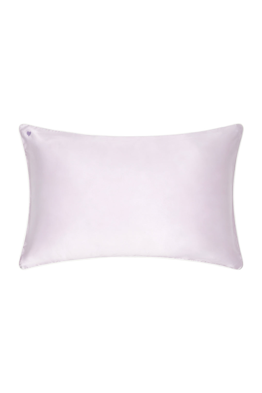Cupid Heart Silk Pillowcase-Silk Pillowcase-Not Just Pajama-Queen-Light Purple-Not Just Pajama