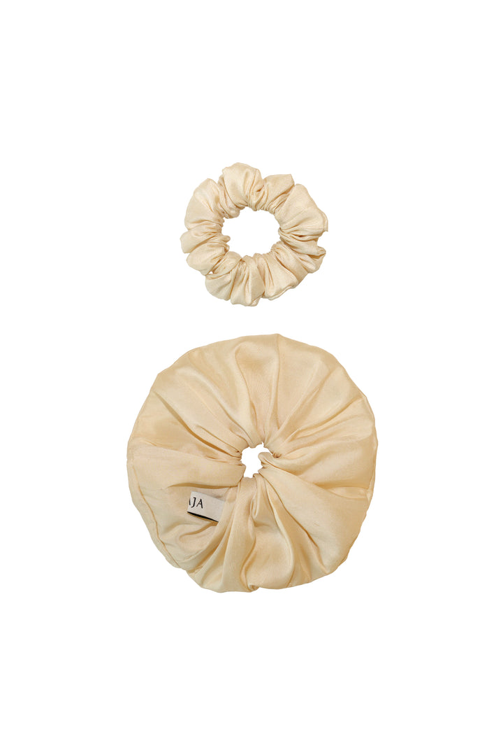PAJA Berries Dupion Silk Oversized Scrunchie - Corn Yellow