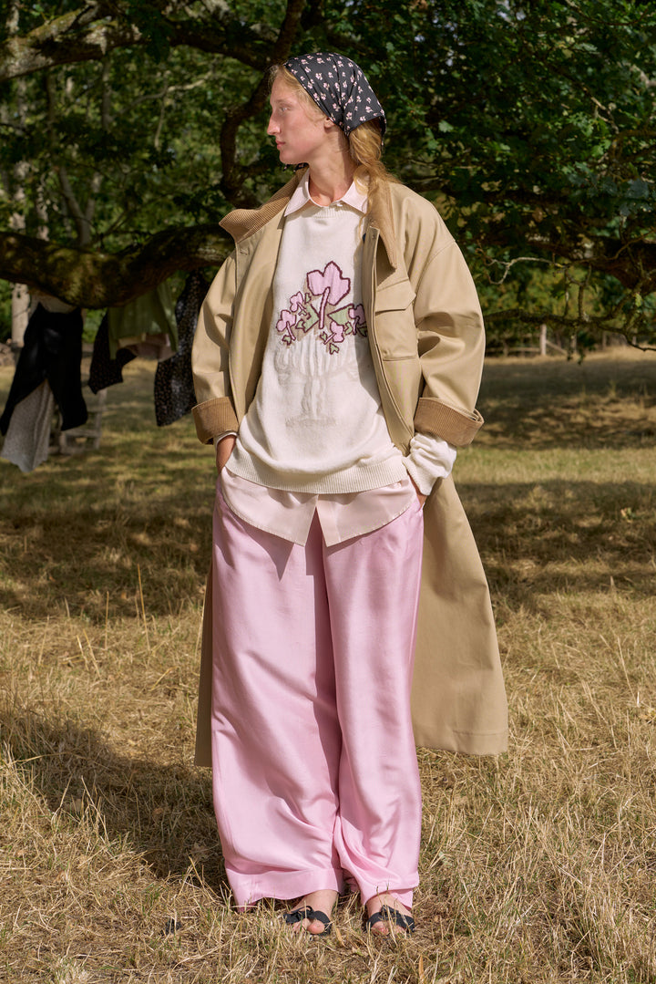 PAJA Farm Edit Jacquard-Knit Crew Neck Sweater