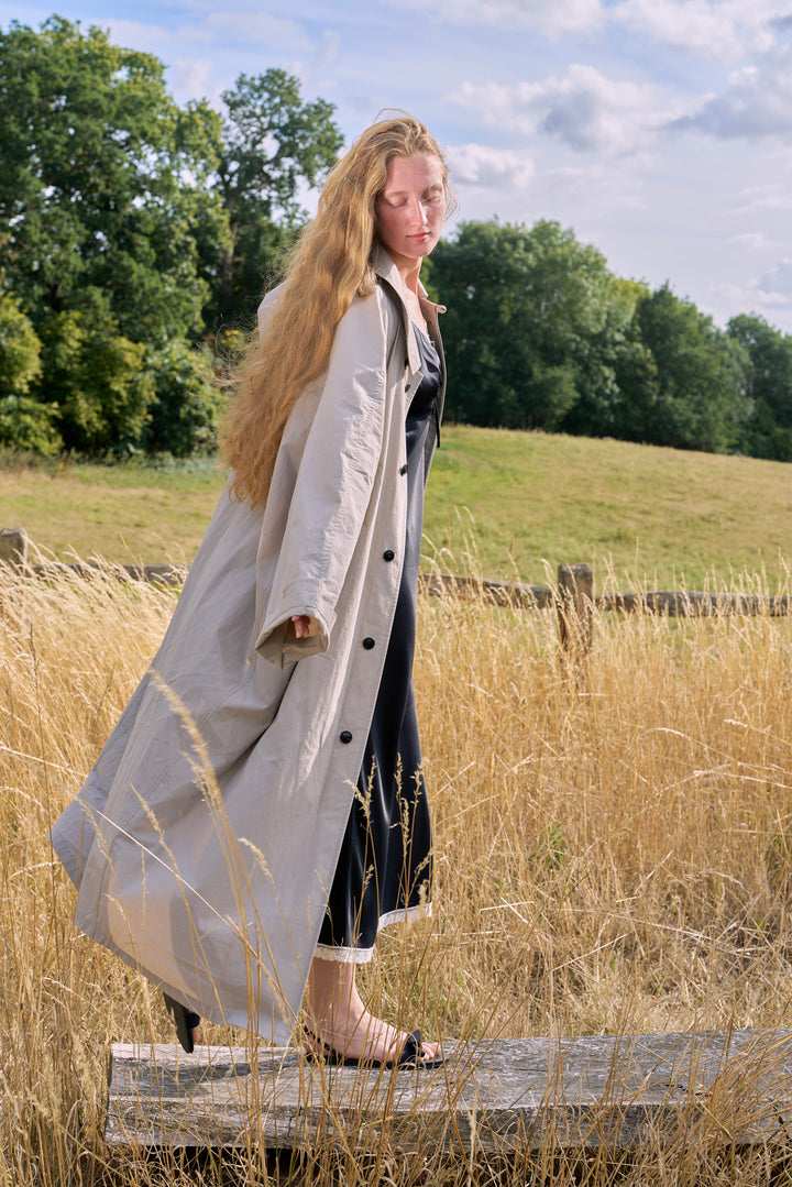 PAJA Farm Edit Silk Bias-Cut Lace Dress