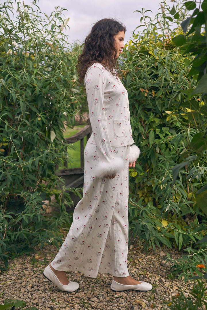 Kiki Cat Wool Silk Knit Top and Pants