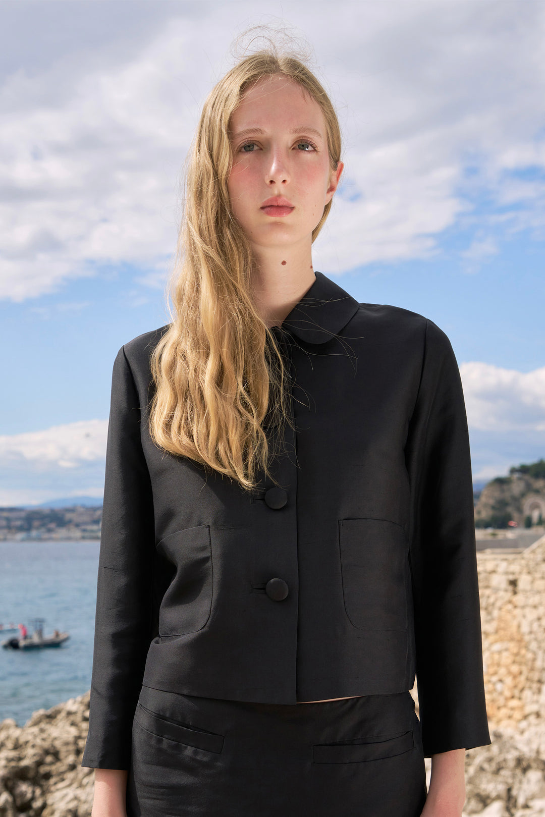 PAJA Berries Dupion Silk Women's Jacket - Midnight Black