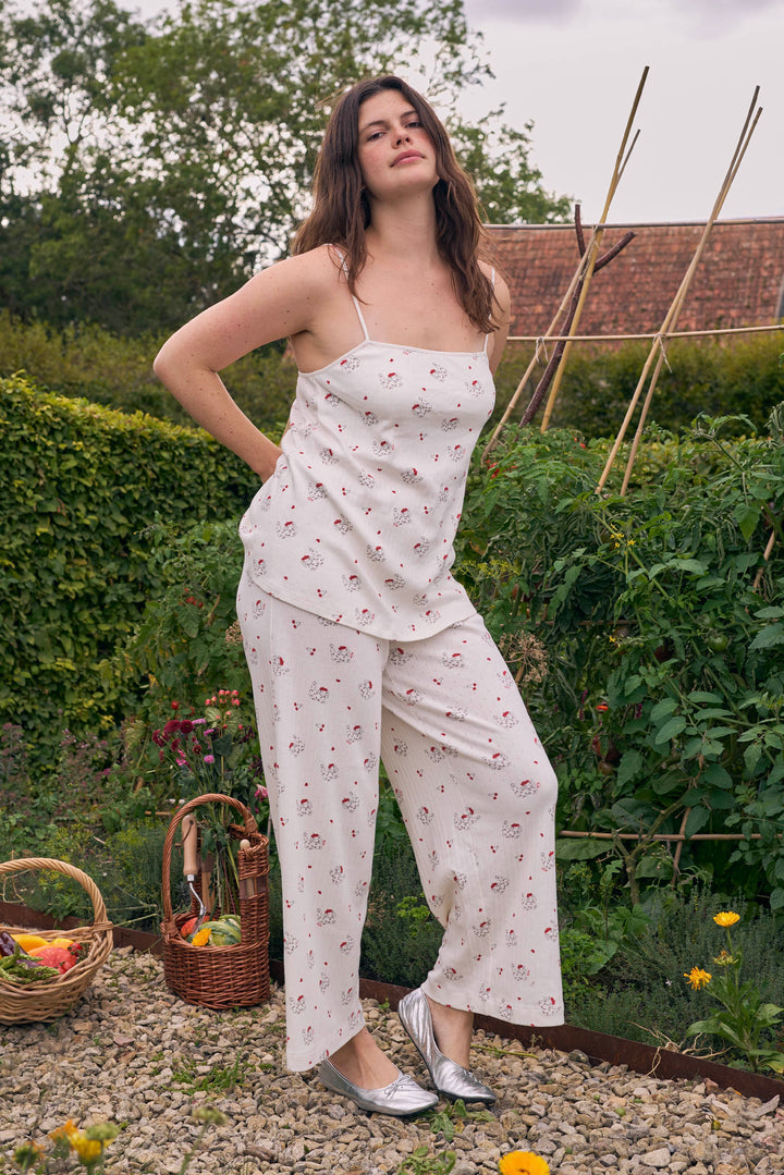 Kiki Cat Wool Silk Knit Top and Pants