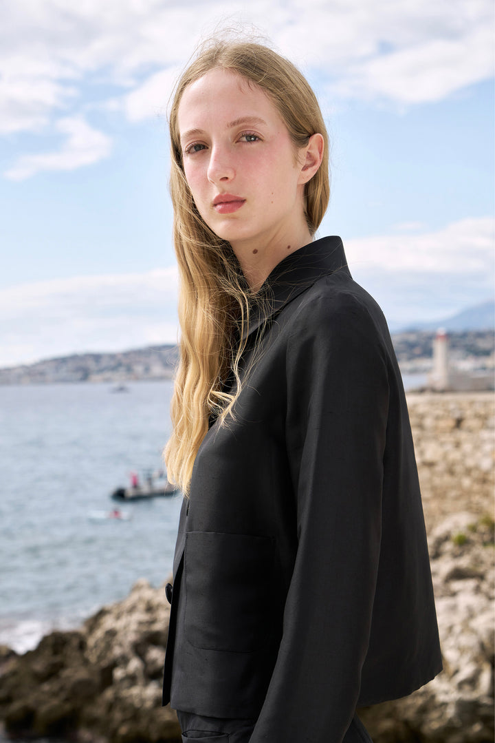 PAJA Berries Dupion Silk Women's Jacket - Midnight Black