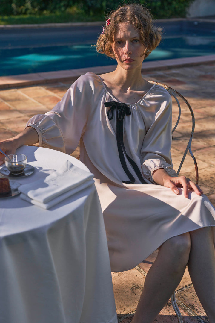 My Party 22 Momme Silk Bow Robe