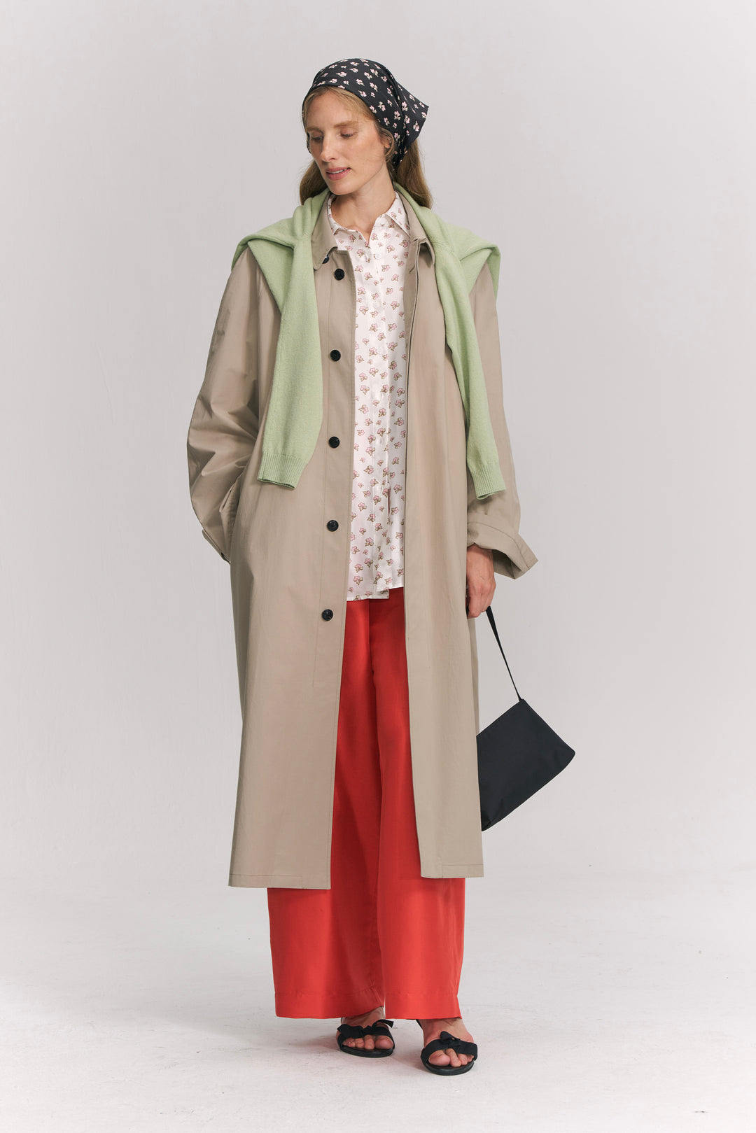 PAJA Farm Edit Dupion Silk Floral Print Shirt - White