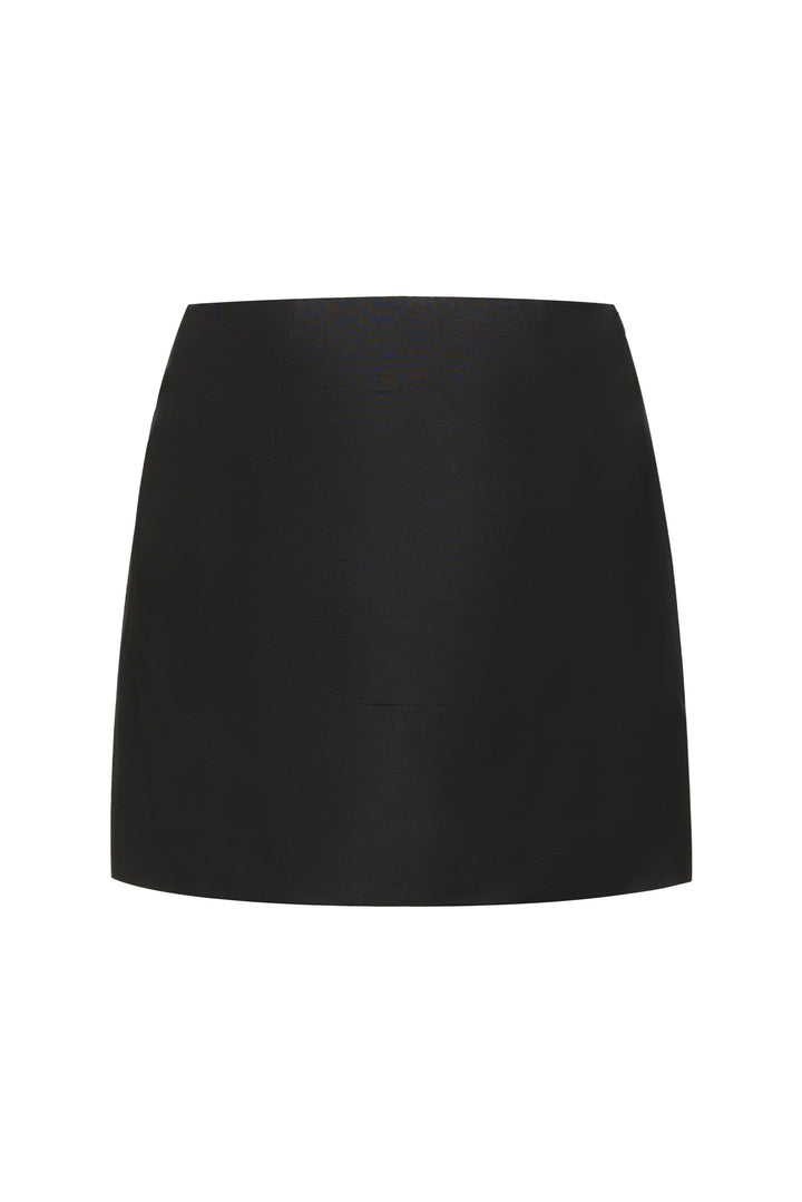 PAJA Berries Dupion Silk Mini Skirt - Black