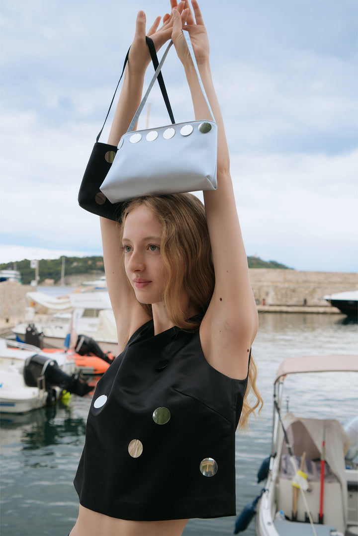 PAJA Gleam Collection Sequins Shoulder Bag - Light Blue