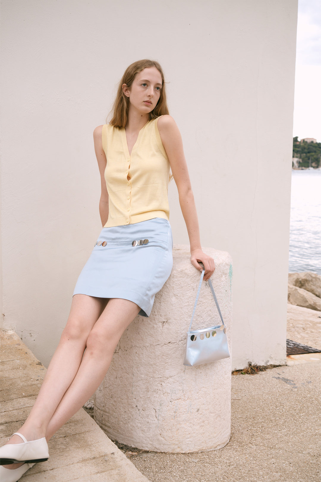 PAJA Gleam Collection Sequins Shoulder Bag - Light Blue