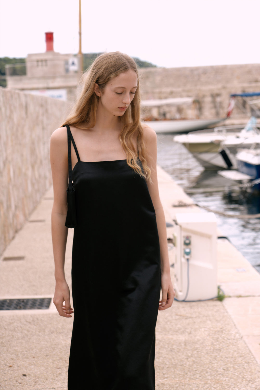 PAJA Gleam Collection Sequin Black Slip Dress