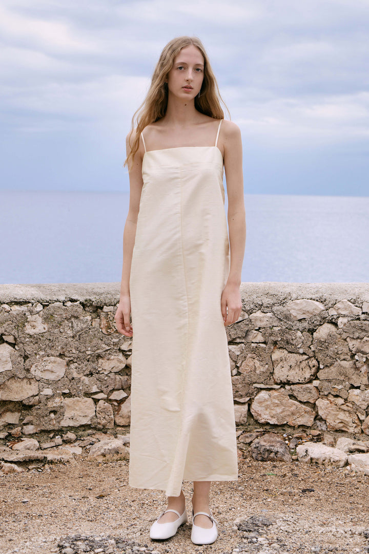 PAJA Berries Women's Dupion Silk Maxi Dress - Corn Yellow