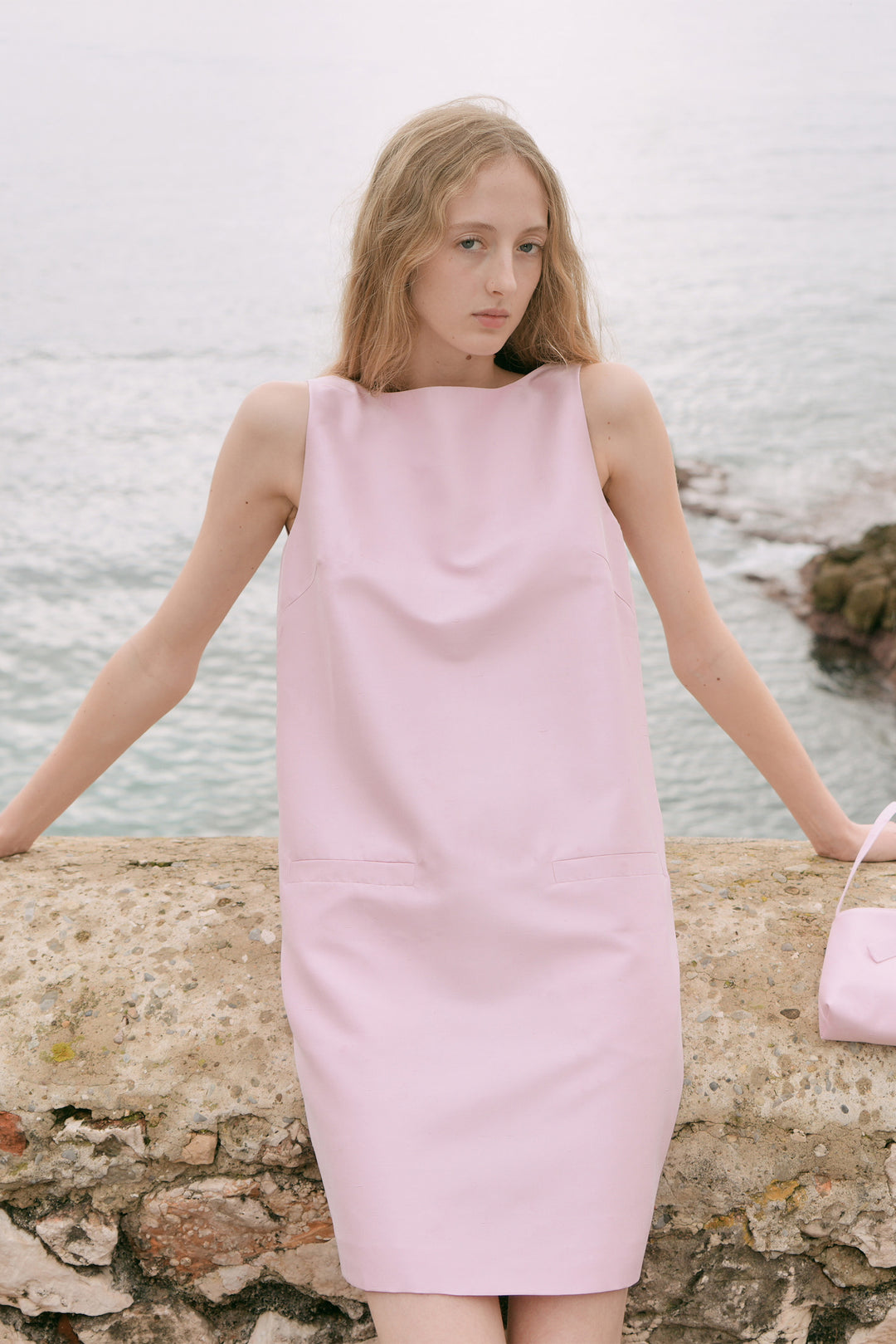 PAJA Women's Dupion Silk Dress with Bows - Pink