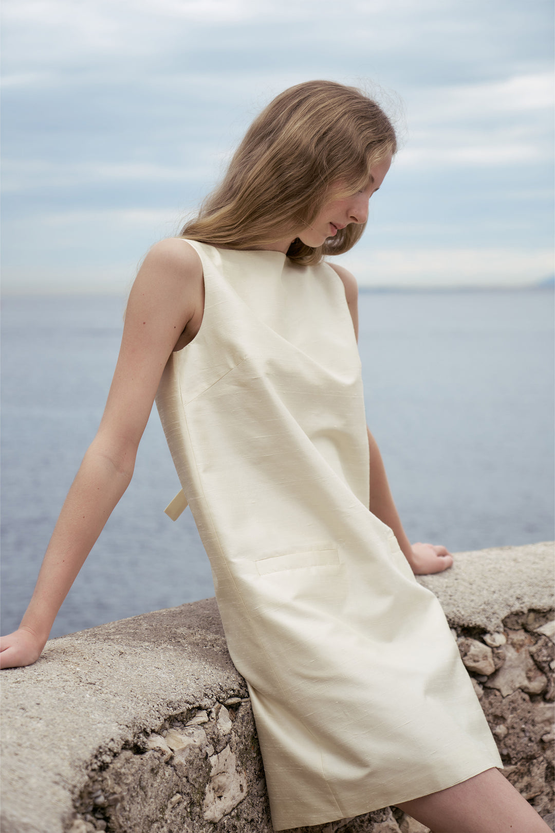 PAJA Women's Dupion Silk Dress with Bows - Corn Yellow